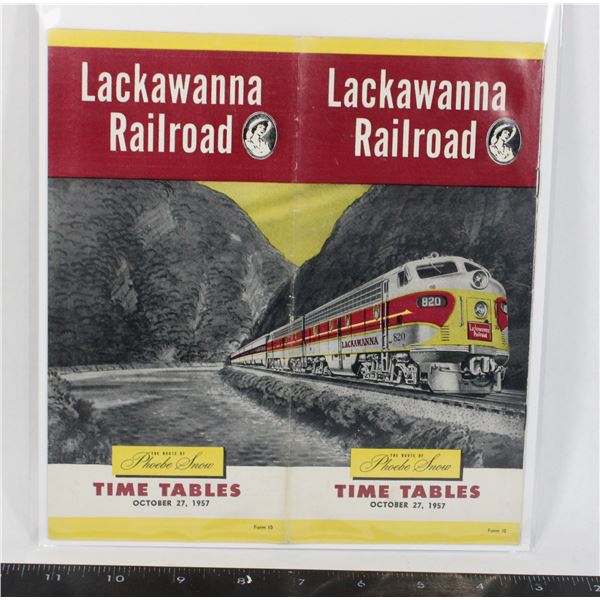 #1701 1957 Lackawanna Railroad Time Tables