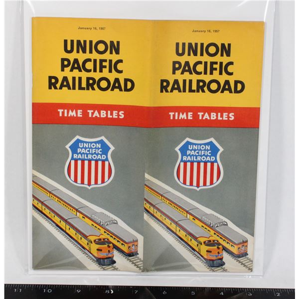 #1703 1957 Union Pacific Railroad Time Tables