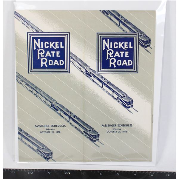 #1704 1958 Nickel Rate Road Railroad Time Tables