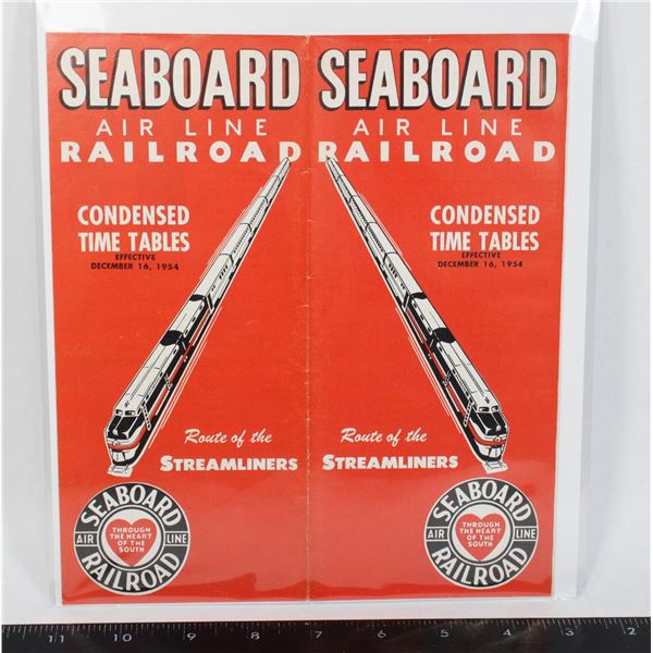 #1706 1954 Seaboard Air Line Railroad Time Tables