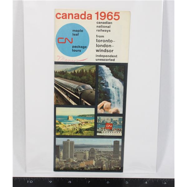 #1708 1965 Canadian National Railway Time Tables