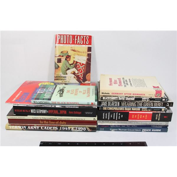 #1721 Lot 17 Military and History / Assorted Books