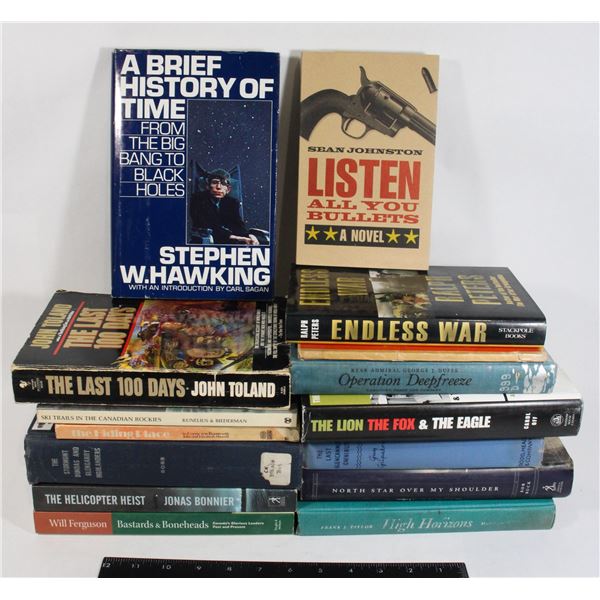 #1722 Lot 15 Military and History / Assorted Books