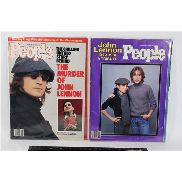 #1736 Lot 2 John Lennon Memorial Magazines 1980-85