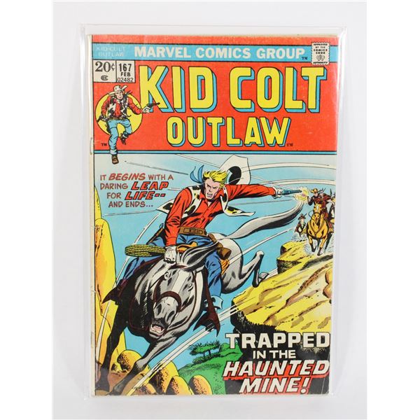 #1774 Marvel Comics Kid Colt Outlaw #167 Feb 1972