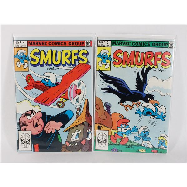 #1926 Marvel Comics The Smurfs #1-#2 Dec Jan 1983