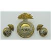 Image 1 : #349A WW2 Edmonton Fusiliers Cap Badge Collar Set
