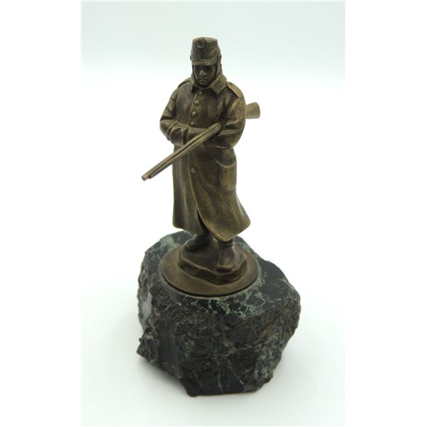 #266a WW1 Austrian Soldier Bronze Statue Signed