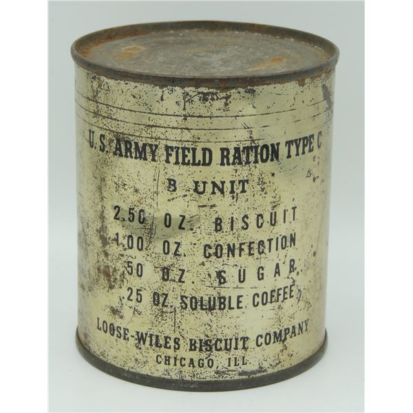 #722b WW2 U.S. Army Field Ration Type C B-Unit