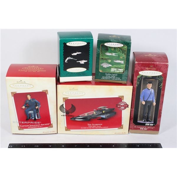 LOT OF STAR TREK HALLMARK BOXED CHRISTMAS