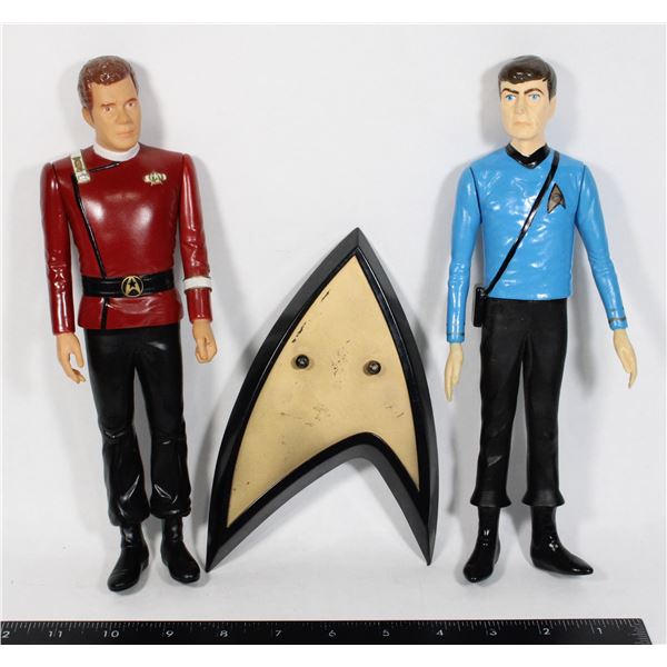 LOT OF 2 STAR TREK FIGURES 1991 HAMILTON 11 INCH