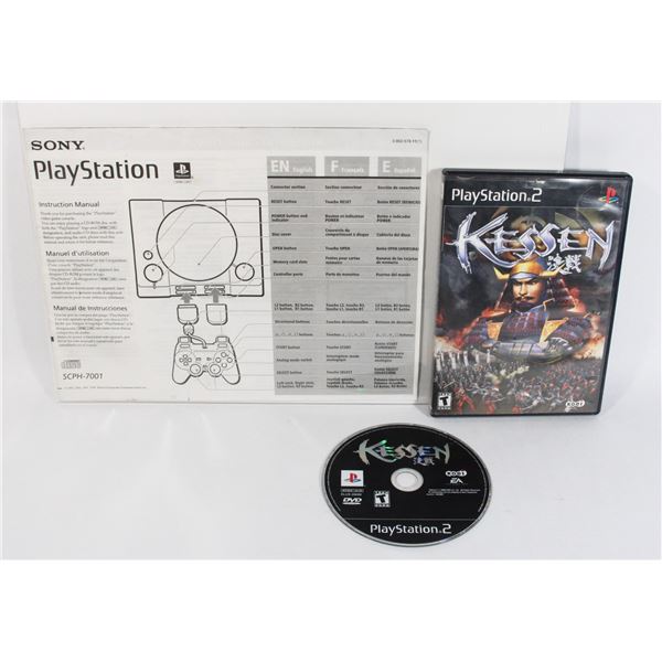 PLAYSTATION 2 PS2 GAME KESSEN SOLD WITH