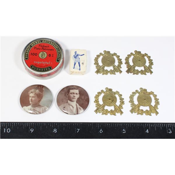 ANTIQUE HUSBAND WIFE PHOTO PINS 1900'S,