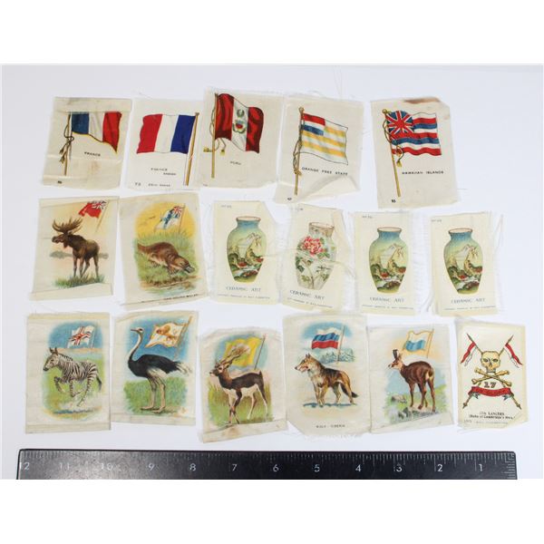 SILK CARDS ANIMALS OF THE WORLD 1900'S,