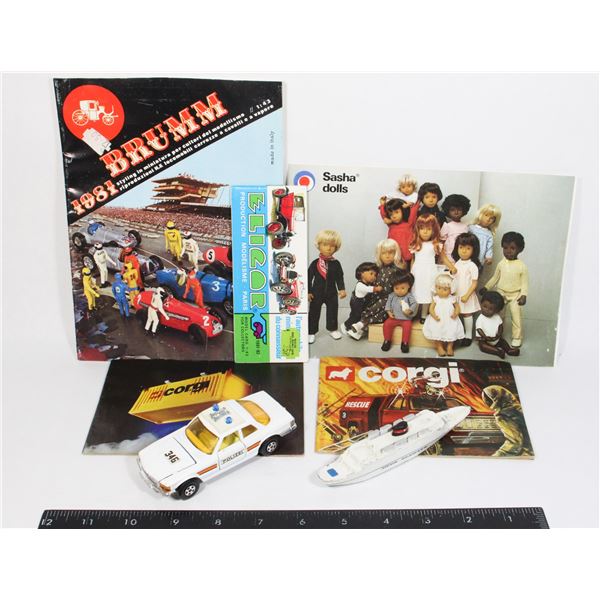 VINTAGE TOY CATALOG BRUMM ELIGOR SASHA LOT,