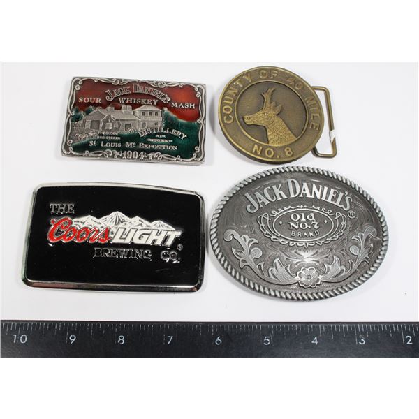 LOT OF BELT BUCKLES INCLUDING, 2 JACK DANIELS,