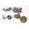 Image 2 : COSTUME JEWELRY EARRINGS MID CENTURY UNMARKED,