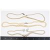 Image 1 : THREE COSTUME JEWELRY LADIES NECKLACE PEARL STYLE