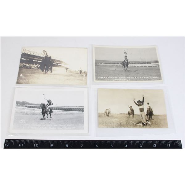 LOT OF BLACK AND WHITE TRICK RIDING POST CARDS
