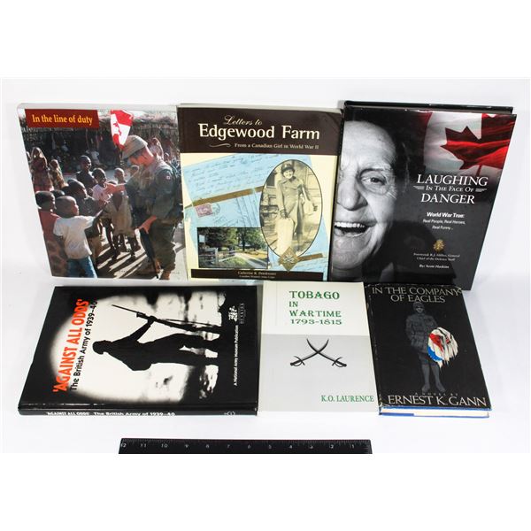 LOT OF MILITARY THEME BOOKS INCLUDING IN THE