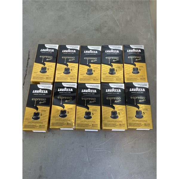 100 NEW NESPRESSO 'LAVAZZA ESPRESSO COFFEE PODS. 10 PACKS OF 10