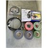 Image 1 : PROPANE HOSE ADAPTERS AND 5 ROLLS NEW TAPE AND SILICON HALF MASK AND LEIGHTNING L2 HEARING PROTECTIO