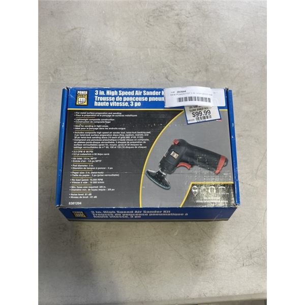 NEW POWER FIST 3 IN. HIGH SPEED AIR SANDER KIT