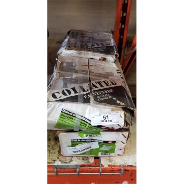 4 BOXES OF COLLATED STRIP NAILS