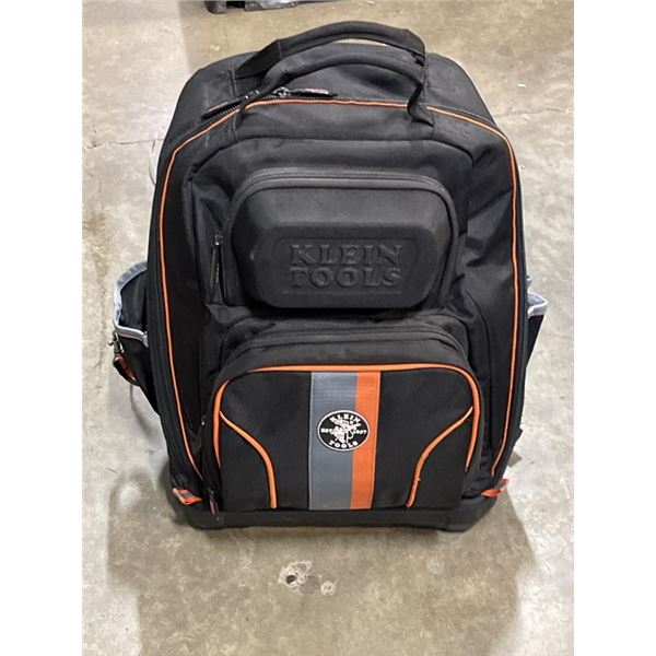 KLEIN TOOLS ELECTRICIANS / TRADES BACKPACK, IN VERY GOOD CONDITION