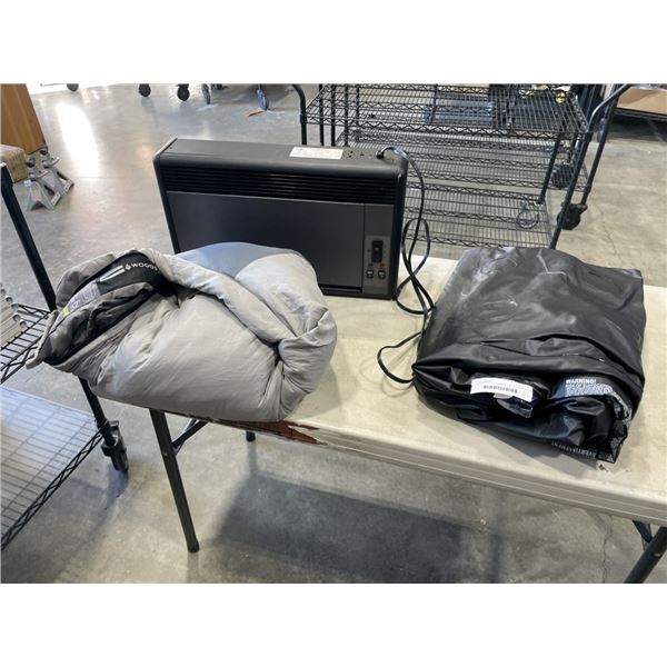 ELECTRONIC AIR CLEANER, AIR MATTRESS AND WOODS TRAVEL SLEEPING BAG