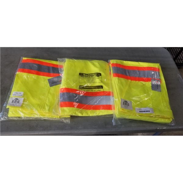 3 NEW XXL SAFETY COVERALLS