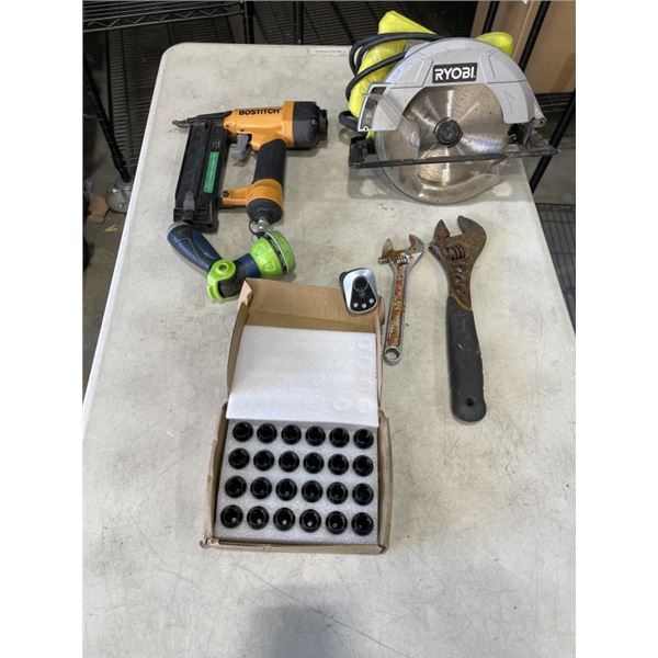 RYOBI CIRCULAR SAW, BOSTICH NAILER, AND OTHER TOOLS