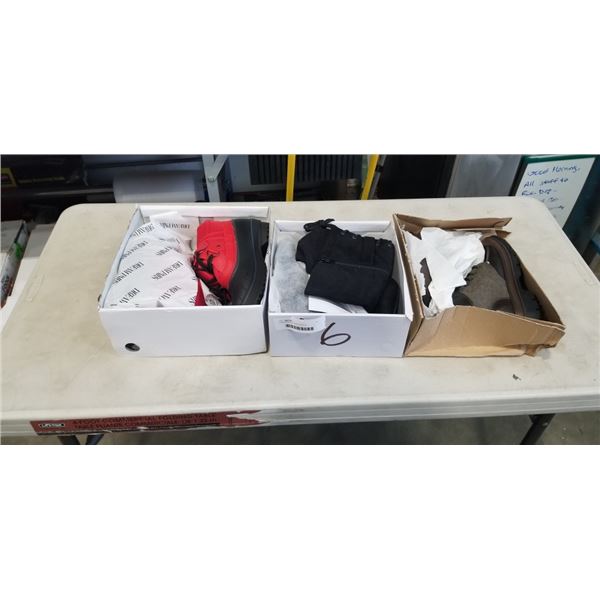 3 NEW PAIRS OF SIZE 6 BOOTS