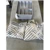 Image 1 : 2 NEW BOHO BLACK ON BEIGE CURTAIN PANELS AND STACK OF NEW PLASTIUC CUTLERY TRAYS