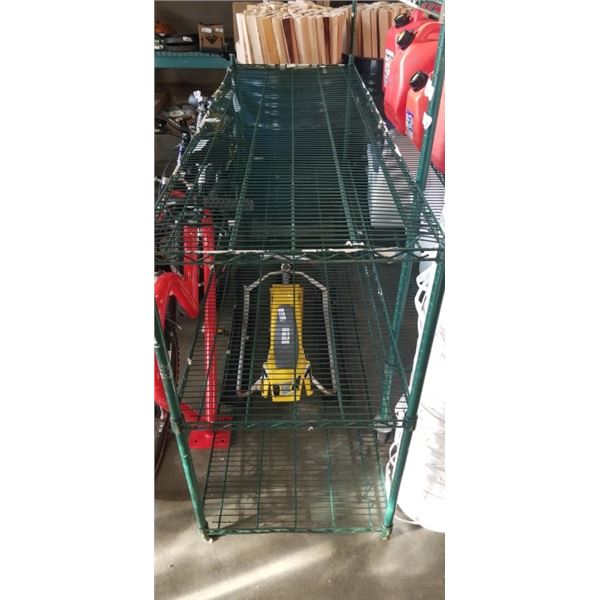 GREEN WIRE RACK, 24 DEEP, 72 LONG