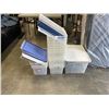 Image 1 : LARGE LOT OF ASSORTED PLASTIC STORAGE TOTES AND LIDS
