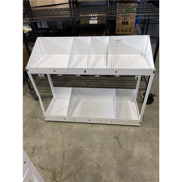 WHITE METAL DISPLAY TABLE 41X13X24 INCH