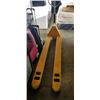 Image 1 : YELLOW 3,000LB NARROW AISLE 6FT LONG PALLET JACK, WORKING