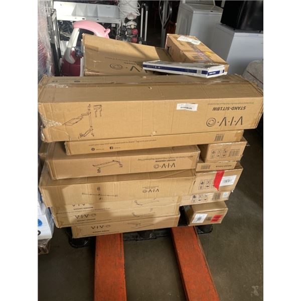 PALLET OF ASSORTED VIVO MOUNTS AND ACCESSORIES