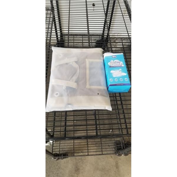 NEW ROLL UP TOOL / CAR ORGANIZER AND NEW FOAM SHOE CLEANER SET