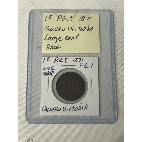 1871 PEI LARGE CENT, QUEEN VICTORIA