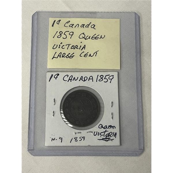 1859 CANADIAN LARGE CENT, QUEEN VICTORIA