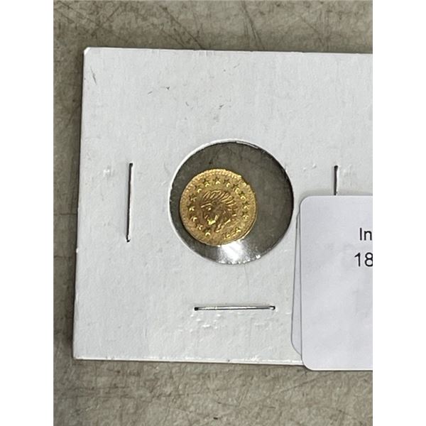 1854 CALIFORNIA GOLD 1/2 DOLLAR ROUND INDIAN HEAD