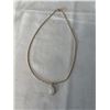 Image 1 : GOLD W/ ROSE QUARTZ STONE PENDANT BIB CHOKER NECKLACE
