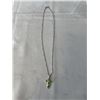Image 1 : STERLING SILVER CHAIN W/ 5 PERIDOT STONES CROSS DESIGN EACH MARKED 925