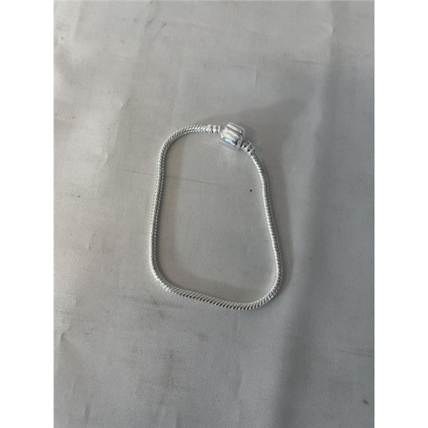 SILVER PANDORA STYLE SNAKE SKIN CHAIN BRACELET