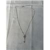 Image 1 : STERLING SILVER CHAIN AND KEY PENDANT MARKED 925, 20" LENGTH