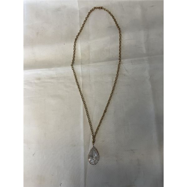 VINTAGE AUSTRIAN CRYSTAL PENDANT W/ CHAIN NECKLACE
