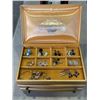 Image 6 : JEWLLERY CASE W/ CONTENTS AND CLOCK W/ DRAWER