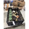 Image 1 : TRAY OF ASSORTED CANDLES AND STANDS